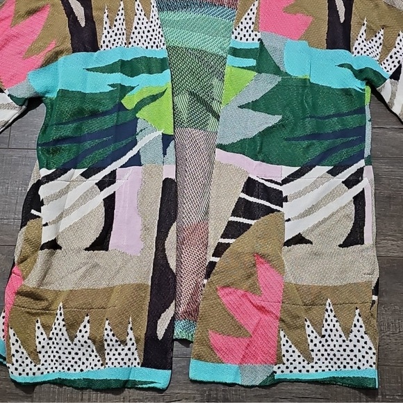 Anthropologie Aldomartins Cardigan Sweater Geometric Print - Picture 5 of 8